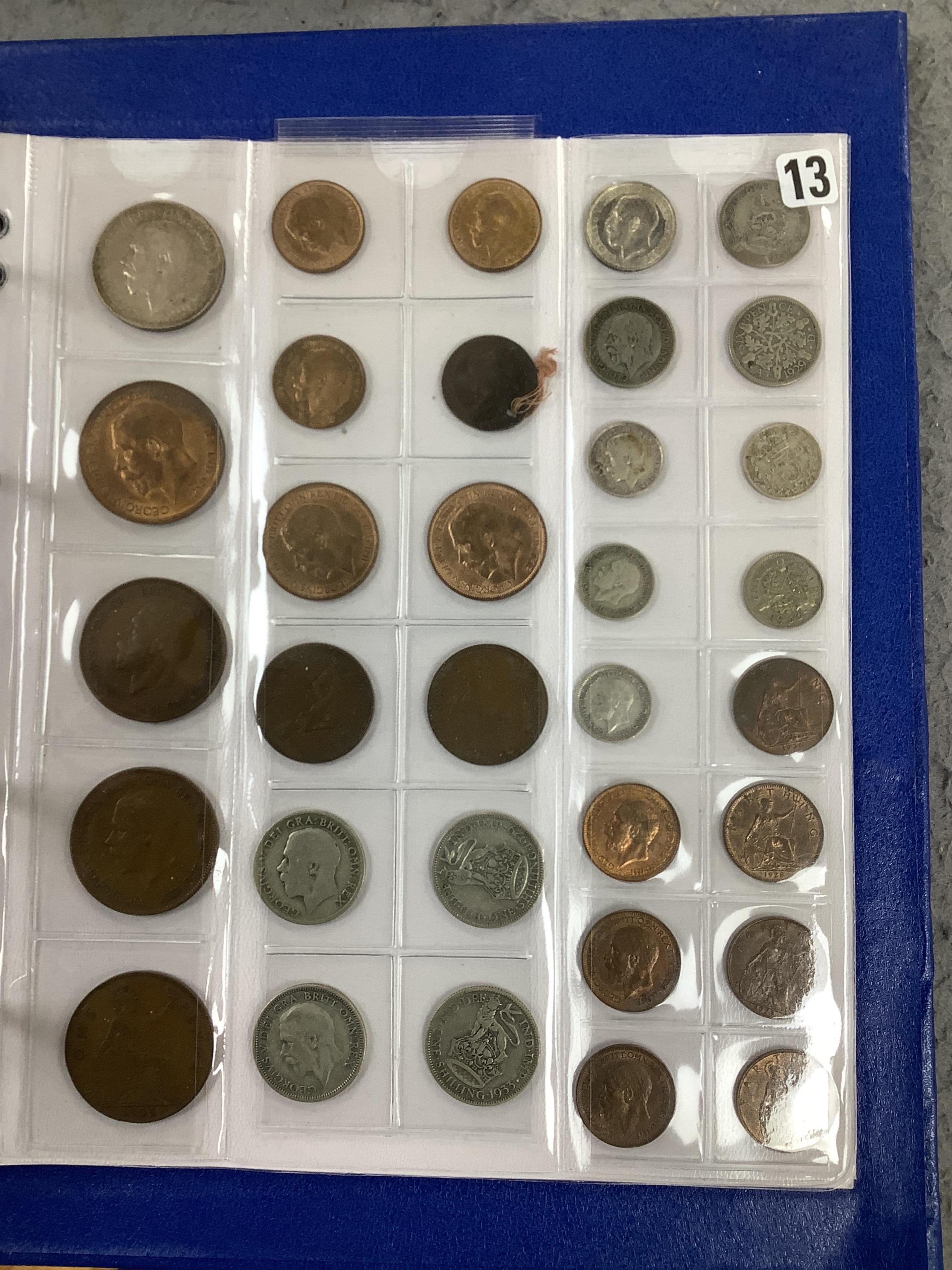 British, Commonwealth and World coins, 19th and 20th century, in an album